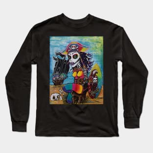 Pirate Girl - Surfs Up Long Sleeve T-Shirt